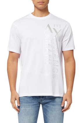Metallic Logo T-Shirt in Cotton Jersey
